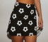 Dámská mini sukně s květinami G40 černá
