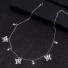 Dámská náhrdelník s hvězdami a motýly stříbrná