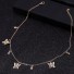 Dámska náhrdelník s hviezdami a motýle zlatá