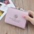 Dámska peňaženka s ružou -J789 ružová