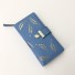 Dámská peněženka s lístky modrá