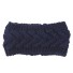 Dámska pletená čelenka J3256 tmavo modrá