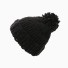 Dámska pletená čiapka s brmbolcom čierna