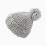Dámska pletená čiapka s brmbolcom svetlo sivá