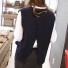Dámská pletená vesta P1777 tmavě modrá