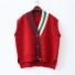 Dámska pletená vesta P2484 červená