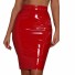 Dámská pouzdrová sukně lesklá A2051 červená