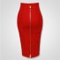 Dámská pouzdrová sukně se zipem červená