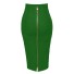 Dámská pouzdrová sukně se zipem zelená