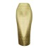 Dámska puzdrová sukňa lesklá A1053 zlatá