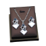 Dámská sada náhrdelník a náušnice s ozdobnými kameny stříbrná