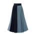 Dámska skladaná midi sukňa A1939 modrá