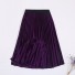 Dámska skladaná midi sukňa A1987 fialová