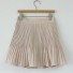Dámska skladaná mini sukňa G103 béžová