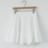 Dámska skladaná mini sukňa G103 biela