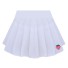Dámska skladaná mini sukňa s jahodou biela
