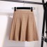 Dámska skladaná sukňa A1157 svetlo hnedá
