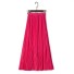 Dámská skládaná sukně s páskem A1149 tmavě růžová