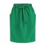 Damska spódnica do kolan z kieszeniami zielony