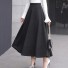 Dámska spoločenská sukňa s vysokým pásom A1147 tmavo sivá