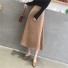 Dámska spoločenská sukňa s vysokým pásom svetlo hnedá