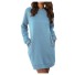 Damska sukienka dresowa B37 jasnoniebieski