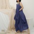 Damska sukienka maxi z kieszeniami ciemnoniebieski