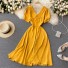 Damska sukienka midi P924 żółty