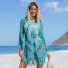 Damska sukienka plażowa P291 turkusowy