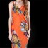 Damska sukienka plażowa P424 pomarańczowy