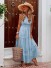 Damska sukienka plażowa P461 jasnoniebieski
