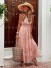 Damska sukienka plażowa P461 różowy