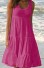 Damska sukienka plażowa P943 ciemny róż