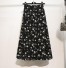 Dámska sukňa s kvetinami A1968 čierna