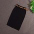Dámska sukňa s opaskom A1163 čierna
