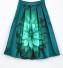 Dámska sukňa s potlačou kvety J1068 zelená