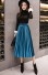 Dámska sukňa s vysokým pásom modrá