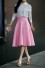 Dámská sukně s vysokým pasem A982 růžová