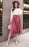 Dámská sukně s vysokým pasem růžová