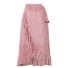 Dámská zavinovací sukně s vysokým pasem růžová