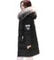 Dámska zimná bunda s výrazným golierom J3006 čierna
