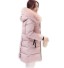 Dámska zimná bunda s výrazným golierom J3006 ružová