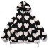 Dámska zimná bunda sa srdcu F1047 čierna
