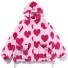Dámska zimná bunda sa srdcu F1047 ružová