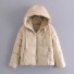 Dámska zimná bunda z umelej kože P1794 krémová