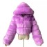 Dámska zimná bunda z umelej kožušiny P1481 svetlo fialová