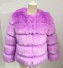 Dámska zimná bunda z umelej kožušiny svetlo fialová