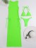 Dámské bikiny a průsvitné šaty neonová zelená