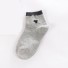 Dámske členkové ponožky s mačičkou A663 sivá