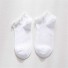 Dámske členkové ponožky s perlami biela